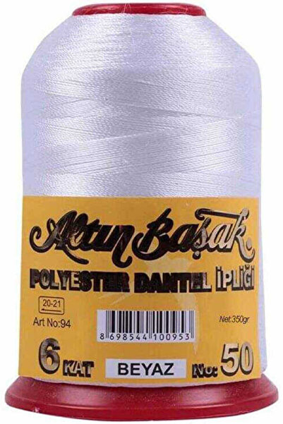 Altınbaşak ALTIN BAŞAK POLYESTER DANTEL İP 50 NO BEYAZ 350GR