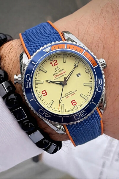 Feronnucci Men's Wristwatch Blue Wicker Cord Bracelet Gift Sport Stylish Cale...