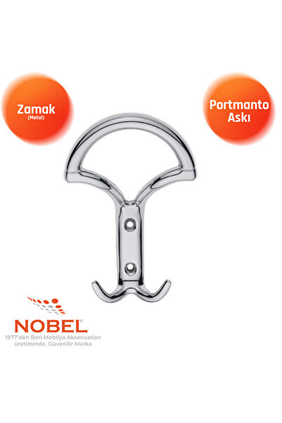 Nobel Eta Portmanto Askısı, Metal Vestiyer Askısı, 65 Gr, Dolap ve Duvar Askı...
