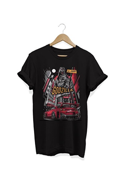 ZOKAWEAR Godzilla Štampano crna T-shirt