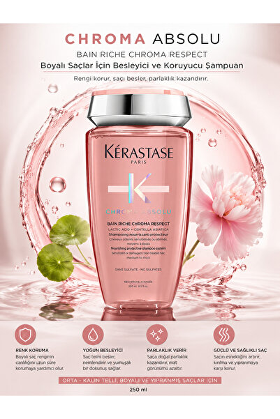 Kerastase Chroma Absolu Bain Riche 250 ml - Special Color Protecting Nourishi...