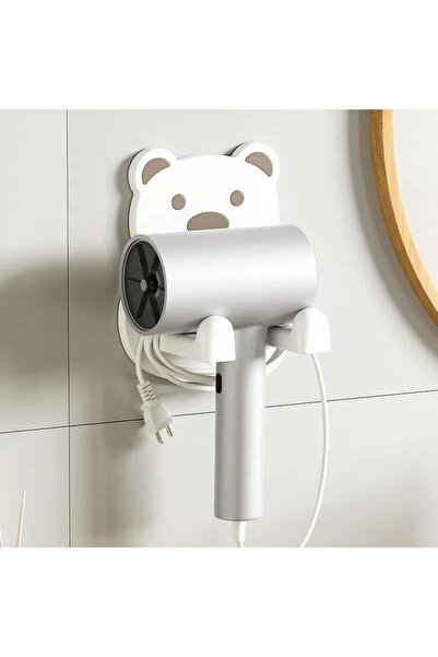 Arabest Bathroom Organizer,Cute Bear Wall Mount Hair Dryer Holder,Multifuncti...