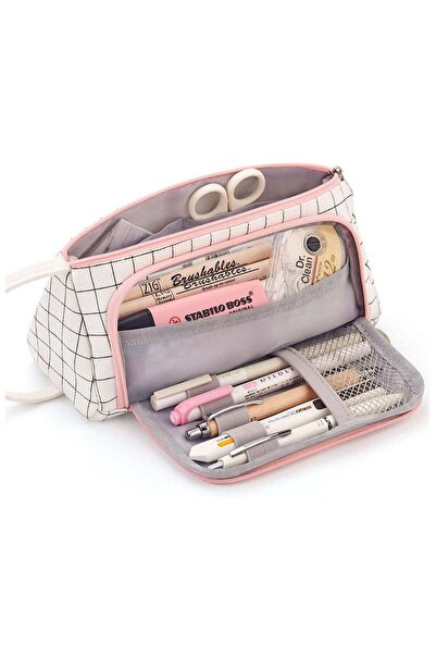 Arabest Pencil Case,Large Capacity Canvas Storage Bag,Marker Pen Holder,Stati...
