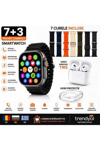 ANY SHOP MARKET Смарт часовник S3000 Pro Max 49 мм HiWatch Pro 7+3, Bluetooth...