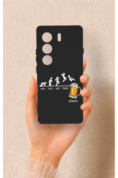 Vip Case غطاء سيليكون منقوش متوافق مع تكنو كامون 40 4G بتصميم Fun Day Friday