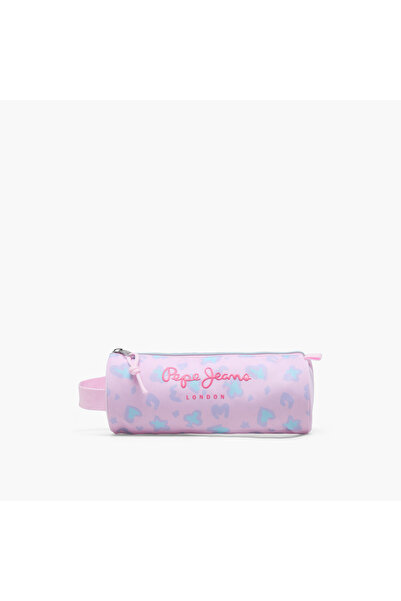 Pepe Jeans Printed Pencil Pouch with Zip Closure