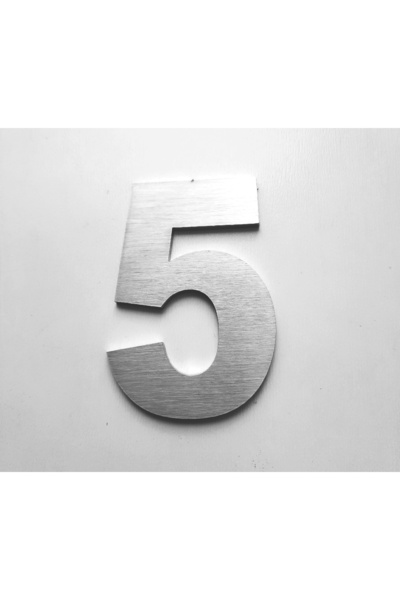 GENDEC Kapı, Daire,Bina, Numarası 8 cm No:5 fırça desen PASLANMAZ ÇELİK METAL...