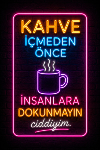 Lucena Pictură murală maro neon, MDF spirat, decorativ, cu inscripții, decor ...