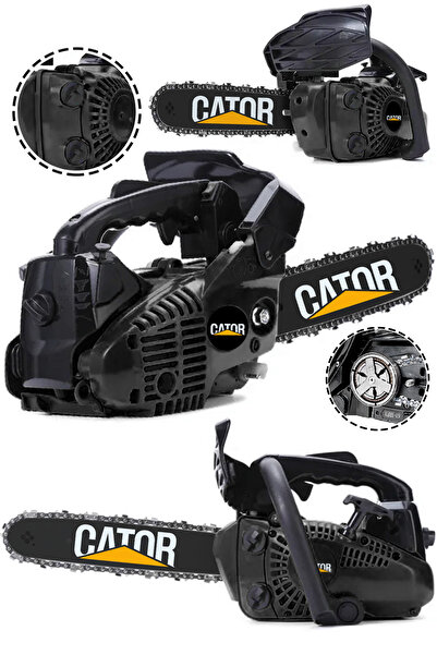 CATOR 25cc Mini Benzinli Testere Ağaç Odun Dal Budama Ve Kesme Testeresi Hıza...