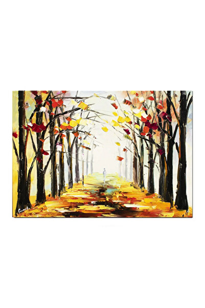 artnova Ръчно рисувана вдъхновяваща картина, На път, стилизирана, 70x50см мас...