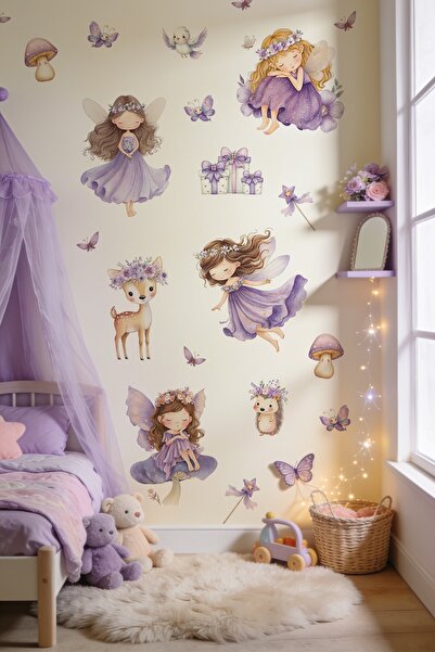 MSticker Σετ αυτοκόλλητων τοίχου Fairy Girls 51 τεμαχίων |   Αυτοκόλλητο τοίχ...