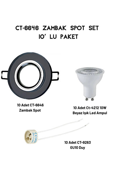 Cata Zambak Spot Set ( 10 Adet CT-6646 + 10 Adet CT-4212 Beyaz + 10 Adet CT-9...