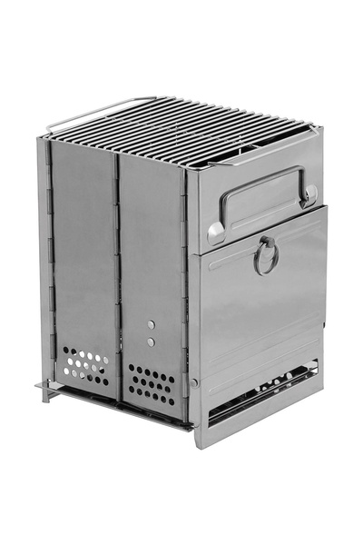 Fox Outdoor Αναδιπλούμενη Εστία Rocket Stove Stainless Steel Small Fox Outdoors