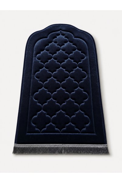 Yusrina Yüsrina Silk Velvet Prayer Mat with 1.5 cm Sponge, Special Embroidery Details, Orthopedic Prayer Mat + Bag