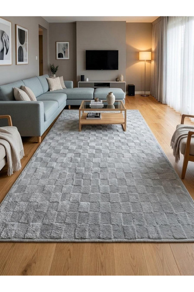 Merinos Post Halı Peluş Kaymaz Taban | Yumuşak Dokulu, Dekoratif, Modern Salo...