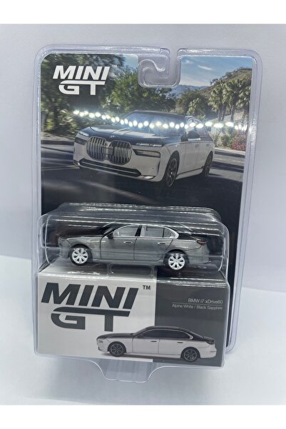 mini gt BMW İ7 xDRIVE60 ALPINE WHITE/BLACK SAPHIRE CHASE SERIES