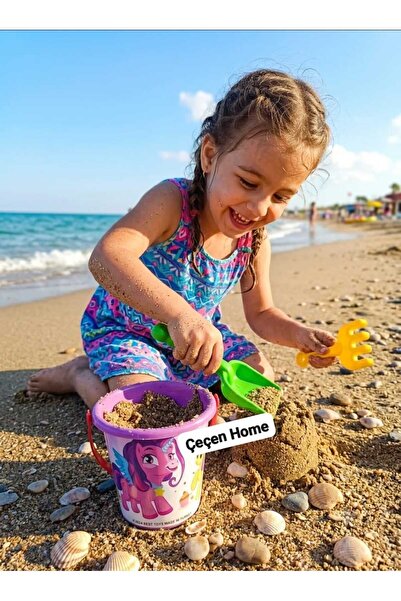 ÇEÇEN HOME 3 Parça Çocuk Plaj Kova Seti - Deniz ve Kum Oyun Seti Kürek ve Tır...