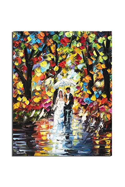 artnova Ръчно рисувана картина, Каменна къща, стилизирана, 50x40см, маслена н...