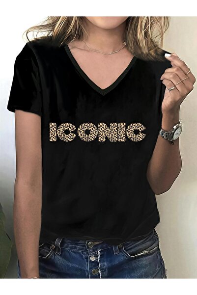 mercoledi Tricou confortabil pentru femei, cu imprimeu Sardine, cu decolteu î...