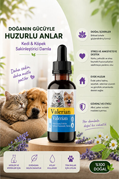 LİON PAW Kedi ve Köpek Sakinleştirici Damla 50 ML | Doğal Bitkisel Rahatlatıc...