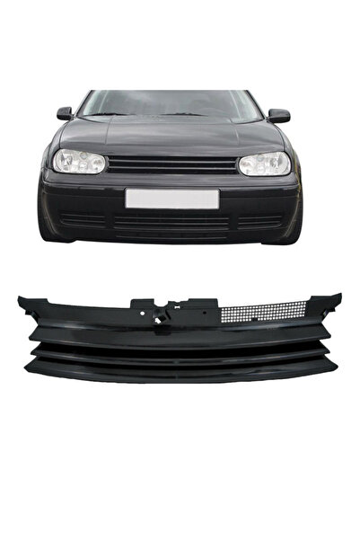 VW Μάσκα για Golf IV (4) 98-04 Χωρίς Έμβλημα Μαύρο 1 Τεμάχιο (CAR0011723)