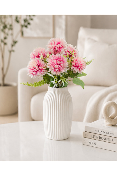 MD Aspiz Flowers Yapay Çiçek 7li Lüx pembe kasımpatı Demeti ( Saksısız ) kriz...
