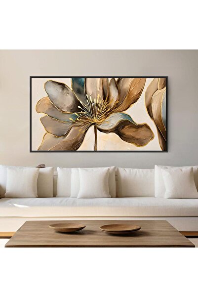 designadv لوحة جدارية زهرة - ايطار ذهبي