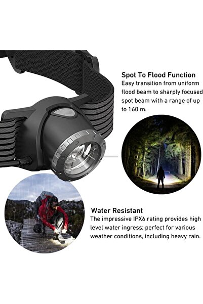 ON Electronics Ledlenser H7 SE Headlamp LED, Allround Head Torch, 300 Lumens, 160 m Beam Range