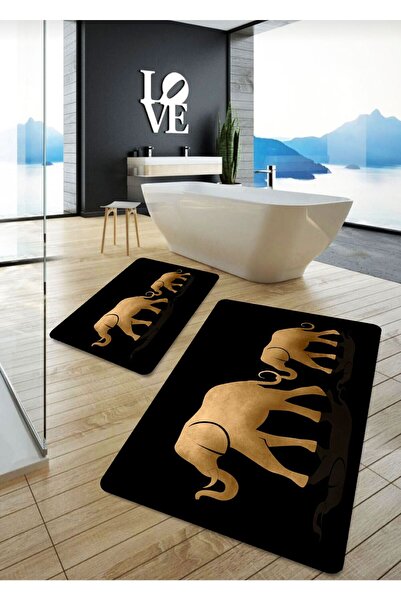 Ardizayn Fil, Non-Slip, Non-Shedding Base, 2-Piece Bathroom Rug (60X100 - 50X...