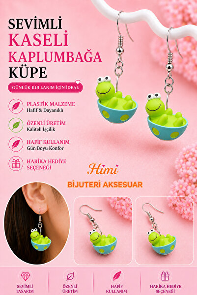 himi bijuteri aksesuar Turtle Cheerful Cute Animal Figured Dangle Earrings Li...