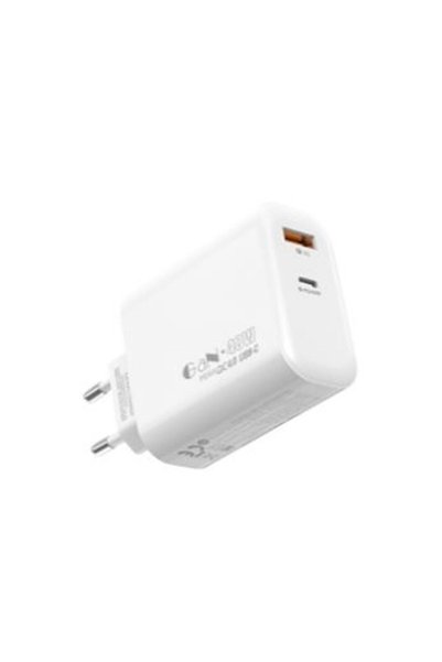 Universal S-link SL-EC68 45W GAN PD 30W - QC 18W Type Type USB-C +USB A Hızlı Beyaz EV-NOTEBOOK Şarj Adaptör