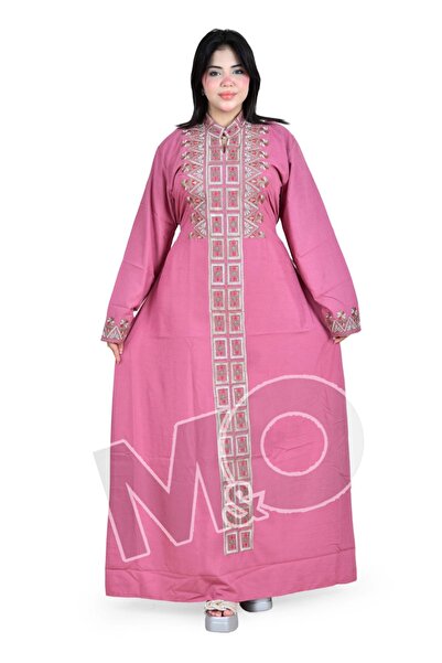 M&O 2 Linen Jalabiya with High Quality Thread Embroidery from the Top of the ...