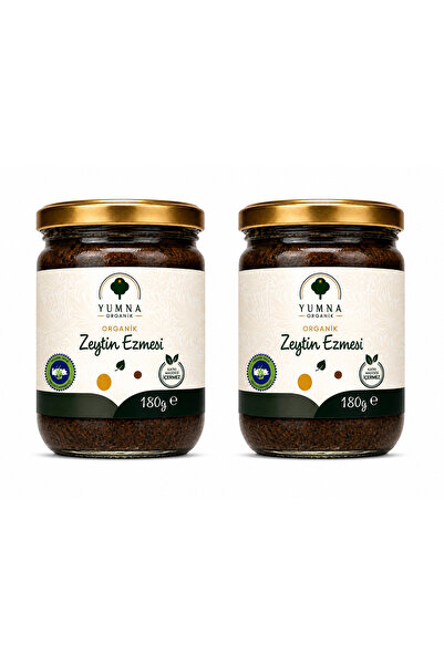 Yumna Organik Organik Sertifikalı Siyah Zeytin Ezmesi Katkısız 2'li 180 Gr.