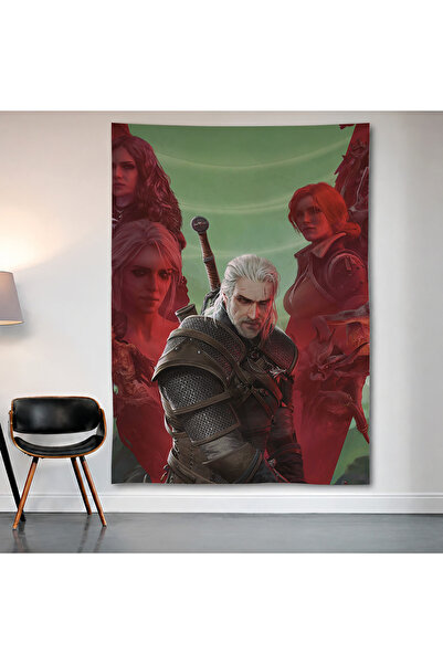 Geek Cultcha لوحة جدارية من The Witcher Geralt of Rivia، ملصق من قماش الساتان...