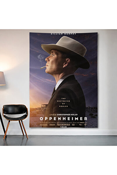 Geek Cultcha Oppenheimer Wall Covering Wall Tapestry First Quality Satin Fabr...