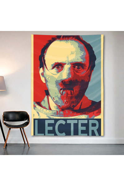 Geek Cultcha Hannibal Lecter Pop Art Wall Covering Wall Tapestry First Qualit...