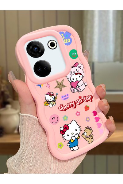 Hontinga Tecno Camon 20 Compatible Case Camera Protector Pink Silicone Couple...