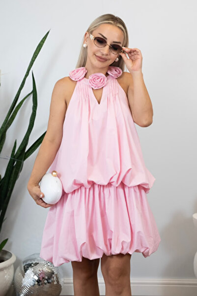 Muna Boutique Pink Balloon Dress Comfortable Fit