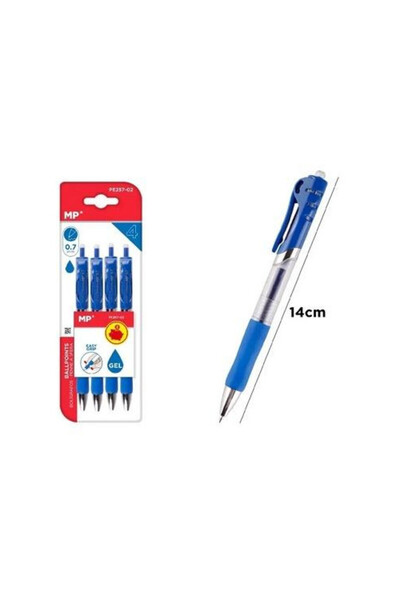 OEM Pix cu gel MP Main Paper 0,7 mm albastru set 4 bucăți