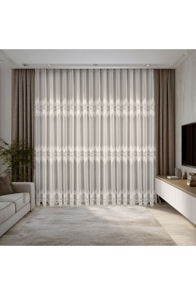 ArasyaHome Perdea cu Broderie Eleganta Crem