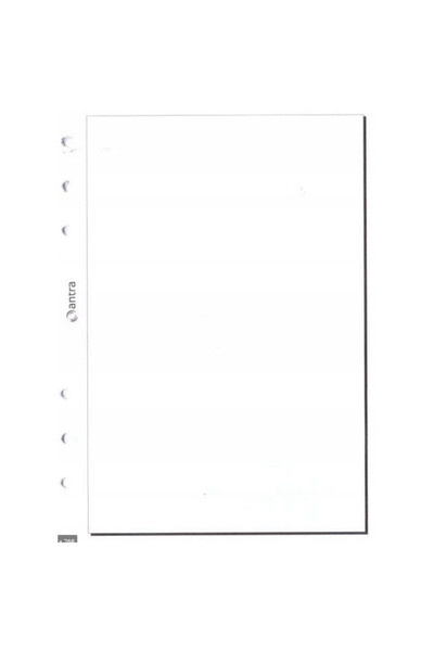 Antra Insertie/umplutura pentru organizer A5, folie alba curata, 144x212 mm