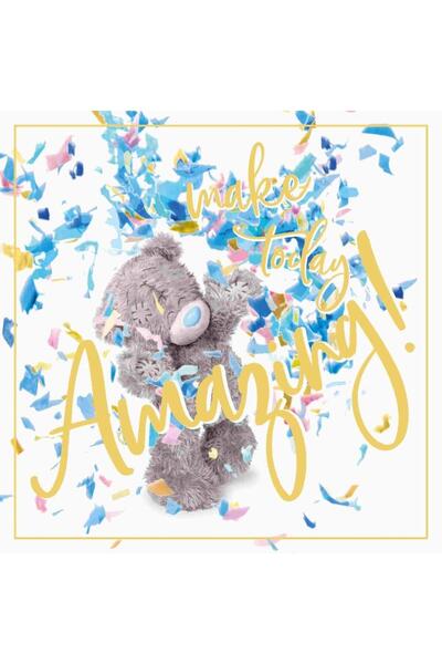 Carte Blanche Greetings Ltd. Carnet 3D holografic Ursulet cu confetti Carte B...
