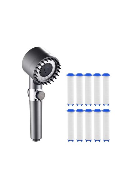 YBOSHOP Para de dus cu filtru, 3 functii, buton ON/OFF, presiune reglabila, g...