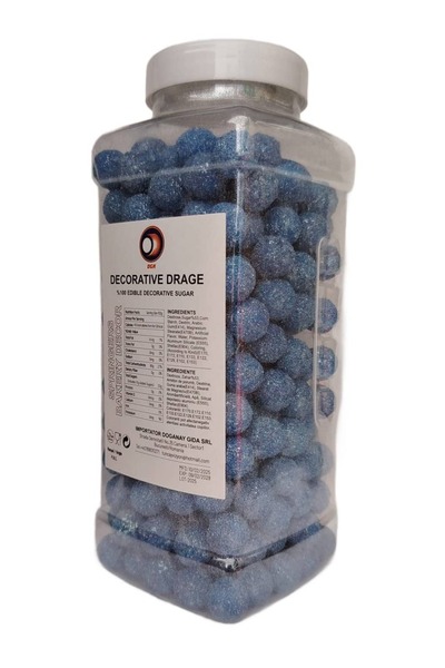 DGN Perle de zahăr decorative albastre strălucitoare 750g