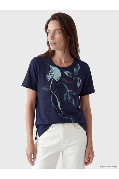 LC Waikiki Tricou de damă imprimat, 100% bumbac