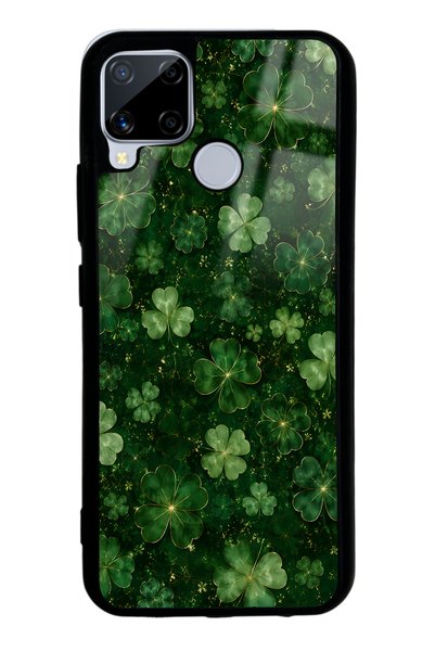 Spoyi Realme C15 Emerald Lucky Clover Design Glossy Phone Case