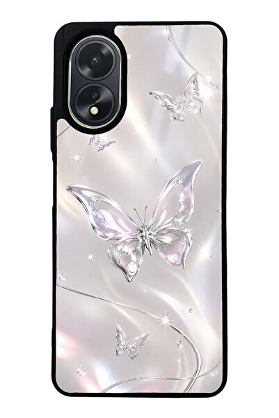 Spoyi Oppo A38 Crystal Whisper Butterfly Tasarımlı Glossy Telefon Kılıfı