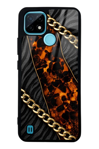 Spoyi Realme C21 Golden Eclipse Design Glossy Phone Case