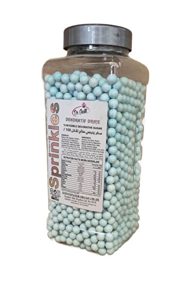 DRGUSTO Perle de zahăr decorative turcoaz cu aspect sidefat 1kg