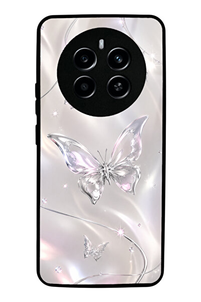 Spoyi Realme 12 Crystal Whisper Butterfly Tasarımlı Glossy Telefon Kılıfı